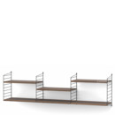 String System Shelf L, 30 cm, Black, Walnut veneer