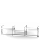 String System Shelf L, 30 cm, Black, White lacquered