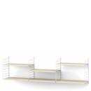 String System Shelf L, 30 cm, White, Ash veneer