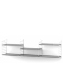 String System Shelf L, 30 cm, White, Grey lacquered