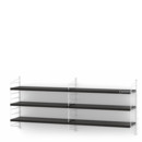 String System Shelf M, 20 cm, White, Black ash veneer