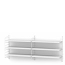 String System Shelf M, 20 cm, White, White lacquered