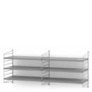 String System Shelf M, 30 cm, Grey, Grey lacquered