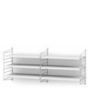 String System Shelf M, 30 cm, Grey, White lacquered