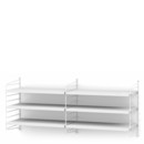 String System Shelf M, 30 cm, White, White lacquered