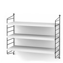 String System Shelf S, 20 cm, Black, White lacquered