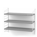 String System Shelf S, 20 cm, White, Grey lacquered