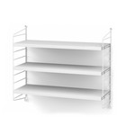 String System Shelf S, 20 cm, White, White lacquered
