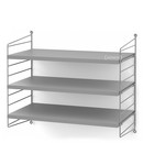 String System Shelf S, 30 cm, Grey, Grey lacquered