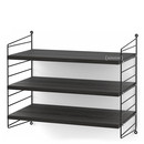 String System Shelf S, 30 cm, Black, Black ash veneer