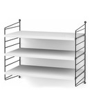 String System Shelf S, 30 cm, Black, White lacquered