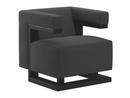F51 Gropius Armchair, Cavalry cloth, Anthracite, Black lacquered ash