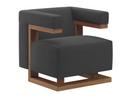 F51 Gropius Armchair, Cavalry cloth, Anthracite, Walnut