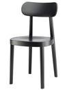 118 / 118 M, Black stained beech, Moulded plywood seat