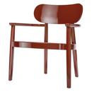 119 F / 119 MF, High gloss dark red, Moulded plywood seat