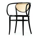 209 / 210, Black stained beech, Cane work seat and back (210)