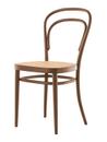 214, Without armrests, Walnut stained beech, Cane-work (with supporting mesh underneath seat)