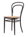 214, Without armrests, Black stained beech, Cane-work (with supporting mesh underneath seat)