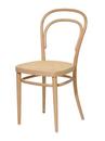 214, Without armrests, Natural stained beech, Cane-work (with supporting mesh underneath seat)