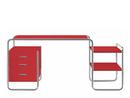 S 285, Ash tomato red, open-pored lacquered, 1 large drawer unit/ 2 shelves