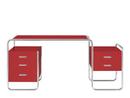 S 285, Ash tomato red, open-pored lacquered, 1 large drawer unit/1 small drawer unit