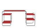 S 285, Ash tomato red, open-pored lacquered, 4 shelves