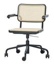 S 64 Swivel Chair, Deep Black (RAL 9005), Black stained beech