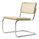 S 32 L, Cane-work (with supporting mesh underneath seat), Natural beech, Chrome-plated, No glides