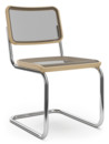 S 32 N / S 64 N Pure Materials, Oiled Oak, Chrome-plated, Without armrests, Black plastic glides with felt