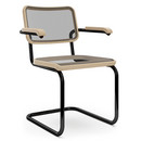 S 32 N / S 64 N Pure Materials, Oiled ash, Deep Black (RAL 9005), With armrests, No glides