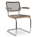 S 32 N / S 64 N Pure Materials, Oiled Walnut, Chrome-plated, With armrests, No glides