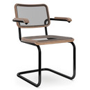 S 32 N / S 64 N Pure Materials, Oiled Walnut, Deep Black (RAL 9005), With armrests, No glides
