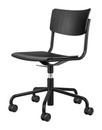 S 43 Swivel Chair, Black stained beech, Deep Black (RAL 9005), Without armrests