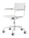 S 43 Swivel Chair, White lacquered beech, Pure White (RAL 9010), With armrests