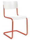 S 43 Classics in Colour, Tomato red, Lacquered beech, Pure white (RAL 9010)