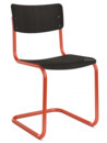 S 43 Classics in Colour, Tomato red, Stained beech, Black (TP 29)