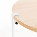 Tiptoe Side Table Brooklyn, Oak finish, Cloudy white