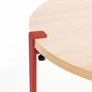 Tiptoe Side Table Brooklyn, Oak finish, Terracotta red