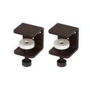 Tiptoe Clamp for Wall shelves (Set of 2), Dark varnished steel