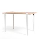 Tiptoe dining table Lobo, Oak finish, Cloudy white