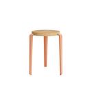 Lou Stool, solid wood, Solid oak, Ash pink