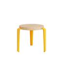 Mini Lou Children's Stool, Solid oak, Sun Yellow