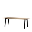 New Modern Dining Table Rectangular, Metal/Wood, 220 x 95 cm, Oak finish, Graphite black