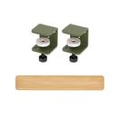 Tiptoe Wall Shelf, solid oak, Wall shelf 120 cm, Rosemary green