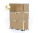 USM Haller E Highboard M with Compartment Lighting, USM beige, Cool white