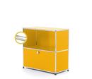 USM Haller E Sideboard M with Compartment Lighting, Golden yellow RAL 1004, Cool white