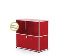 USM Haller E Sideboard M with Compartment Lighting, USM ruby red, Cool white