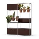 USM Haller E Plant World Room Divider, USM brown, Terracotta, LED lighting warm white