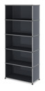 USM Haller Storage Unit open, Anthracite RAL 7016