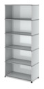 USM Haller Storage Unit open, Light grey RAL 7035